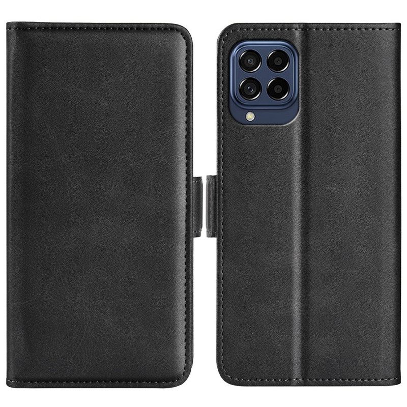 Custodia in pelle Samsung Galaxy M53 5G Folio Cover Doppio Lembo