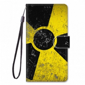 Custodia in pelle Samsung Galaxy M53 5G Giallo E Nero