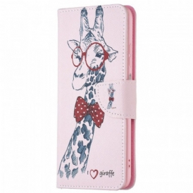 Custodia in pelle Samsung Galaxy M53 5G Giraffa Intelligente