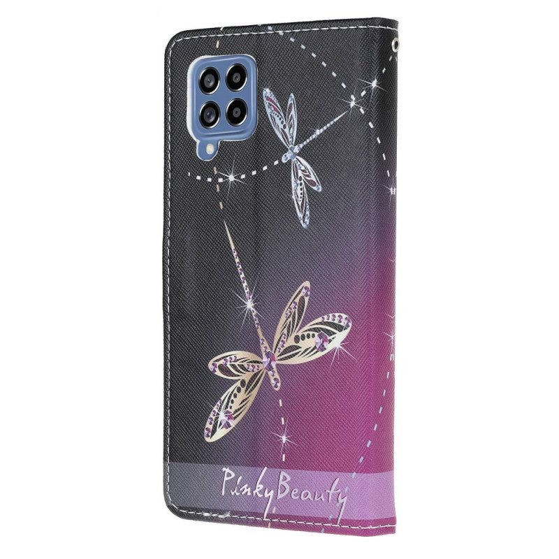 Custodia in pelle Samsung Galaxy M53 5G Libellule Strappy