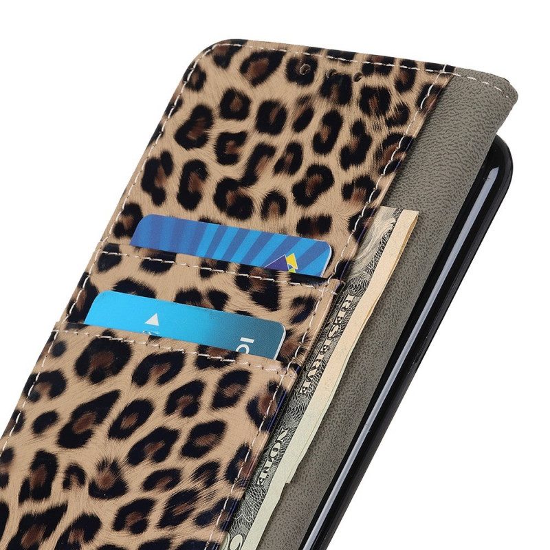 Custodia in pelle Samsung Galaxy M53 5G Piccolo Effetto Leopardato