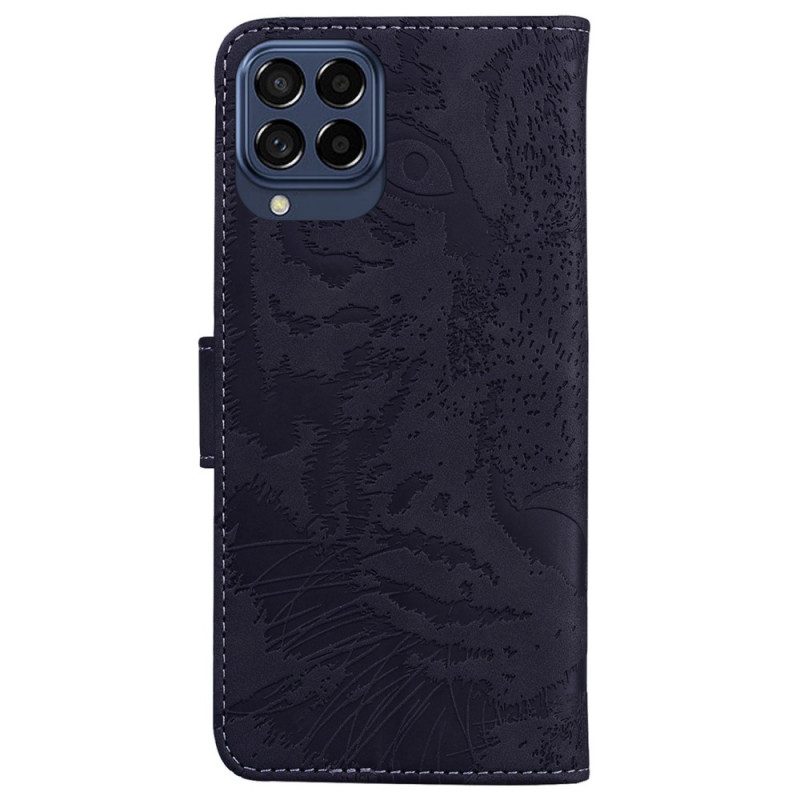 Custodia in pelle Samsung Galaxy M53 5G Stampa Tigrata