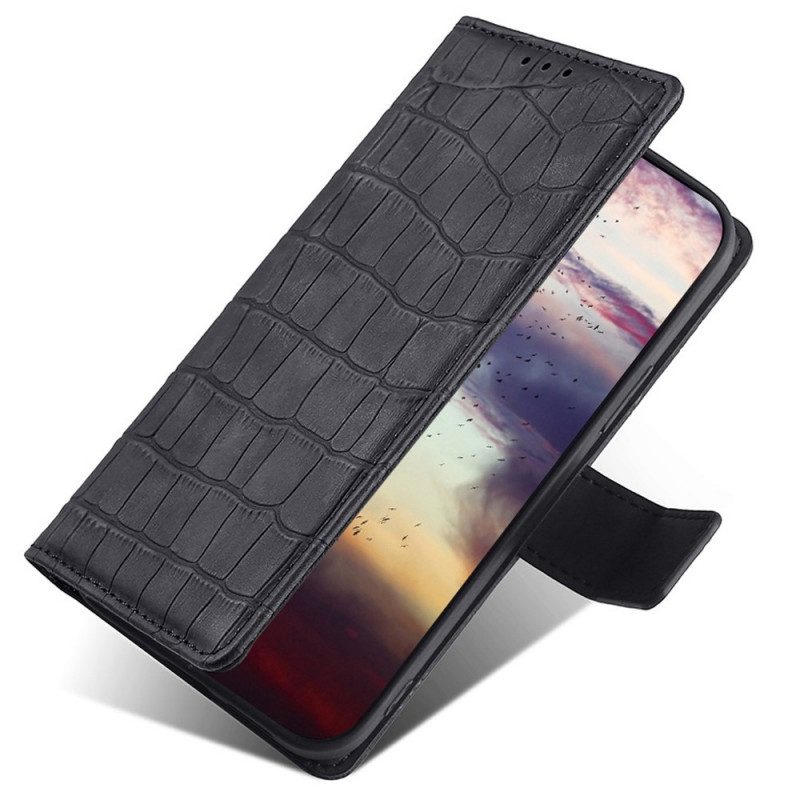 Custodia in pelle Samsung Galaxy M53 5G Stile Pelle Di Coccodrillo