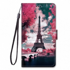 Custodia in pelle Samsung Galaxy M53 5G Torre Eiffel