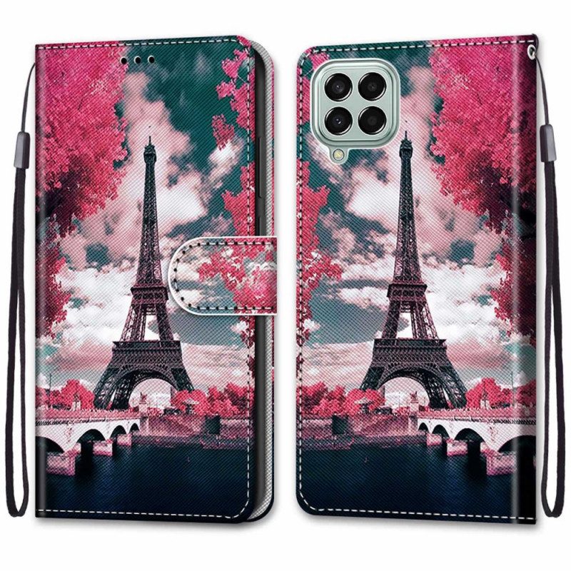 Custodia in pelle Samsung Galaxy M53 5G Torre Eiffel