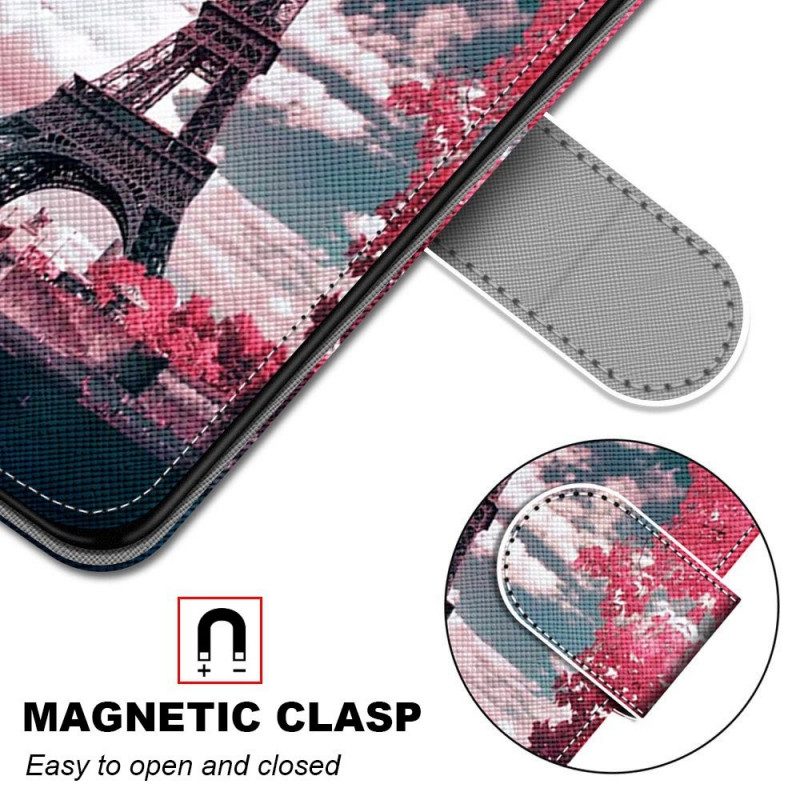 Custodia in pelle Samsung Galaxy M53 5G Torre Eiffel