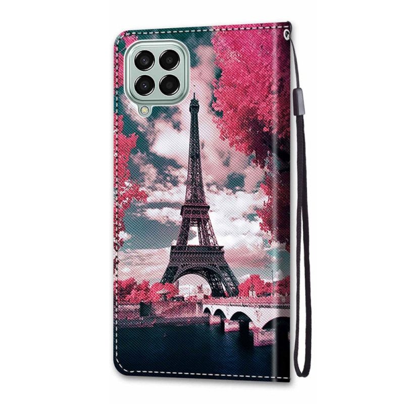 Custodia in pelle Samsung Galaxy M53 5G Torre Eiffel