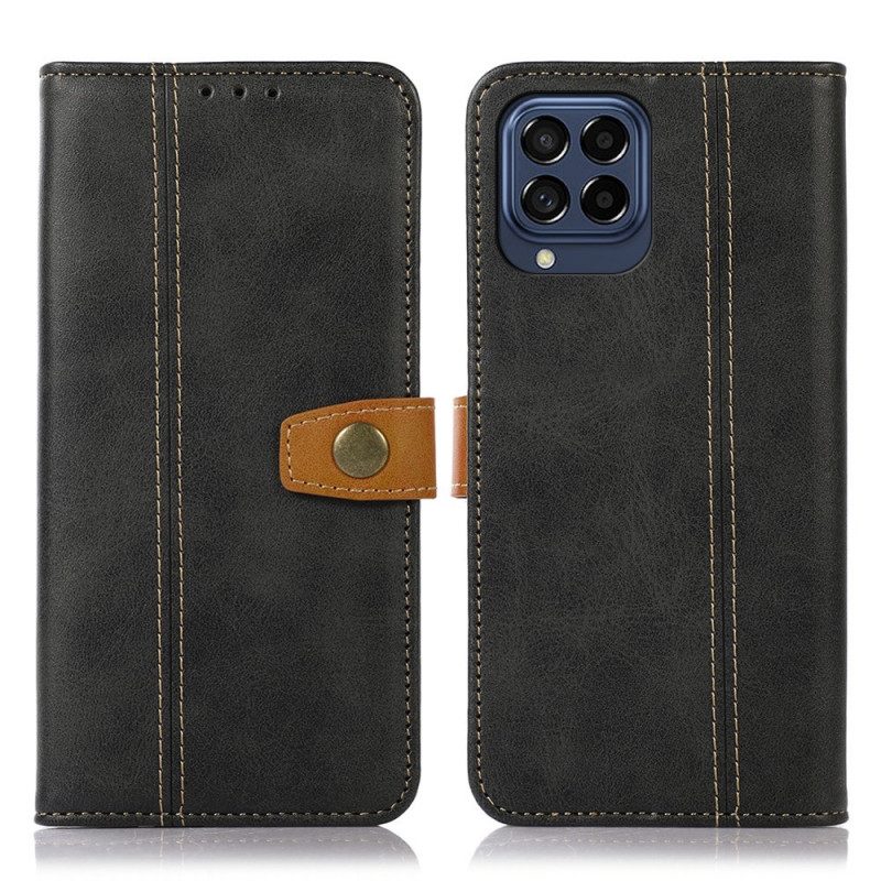 Folio Cover Samsung Galaxy M53 5G Cinturino D'epoca