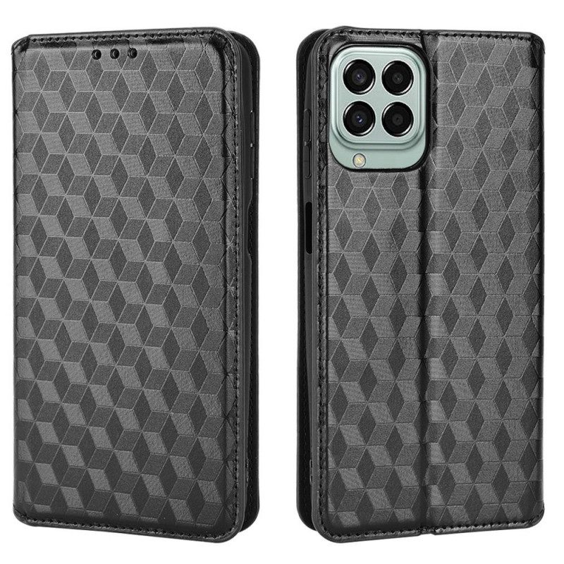 Folio Cover Samsung Galaxy M53 5G Custodia in pelle Cubi 3d