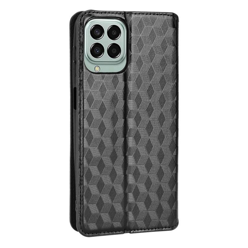 Folio Cover Samsung Galaxy M53 5G Custodia in pelle Cubi 3d