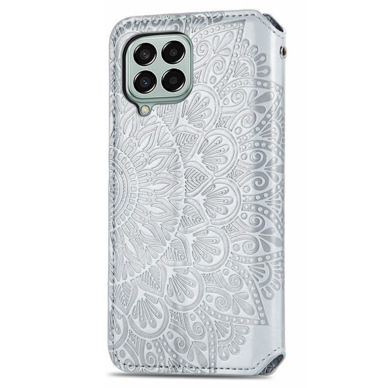 Folio Cover Samsung Galaxy M53 5G Custodia in pelle Mandala