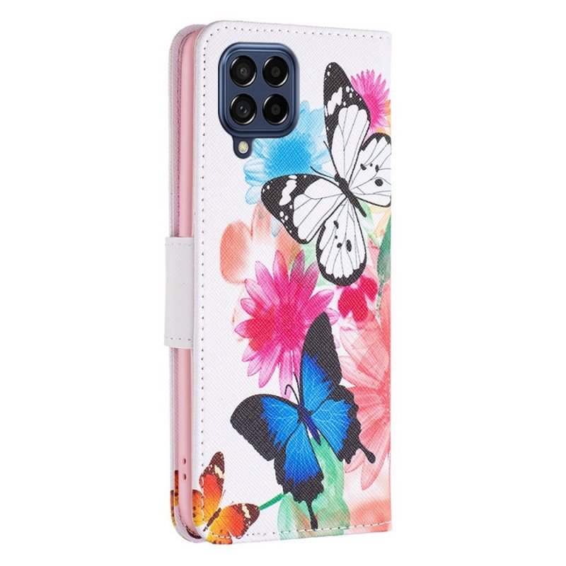 Folio Cover Samsung Galaxy M53 5G Farfalle Farfalle