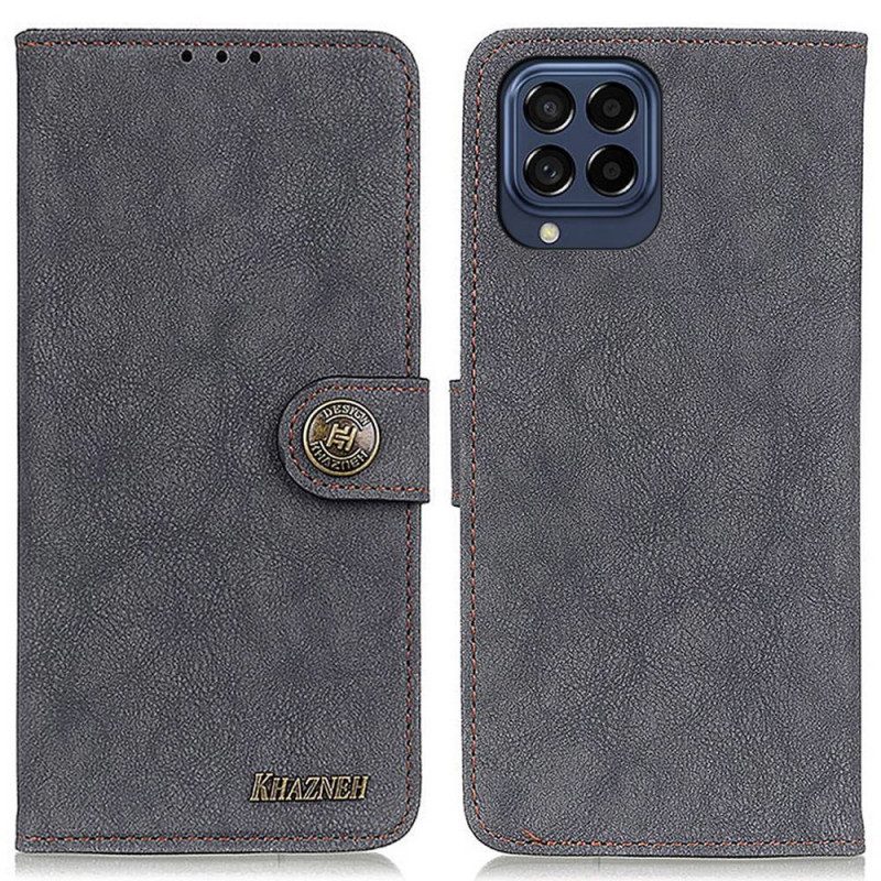 Folio Cover Samsung Galaxy M53 5G Khazneh Crosta Di Cuoio