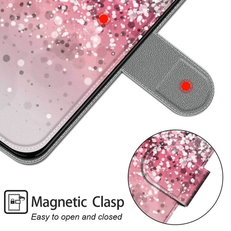 Folio Cover Samsung Galaxy M53 5G Paillettes Con Cinturino