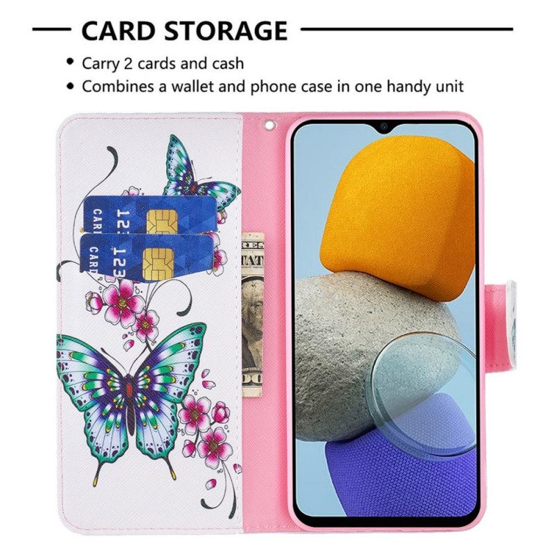 Folio Cover Samsung Galaxy M53 5G Rifiuta Le Farfalle