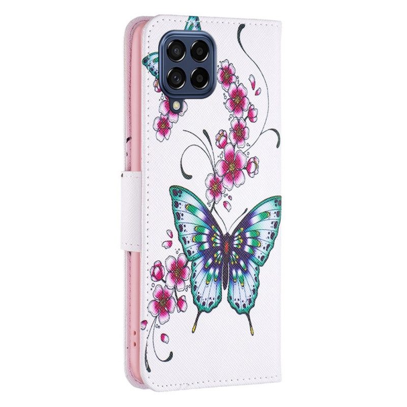 Folio Cover Samsung Galaxy M53 5G Rifiuta Le Farfalle