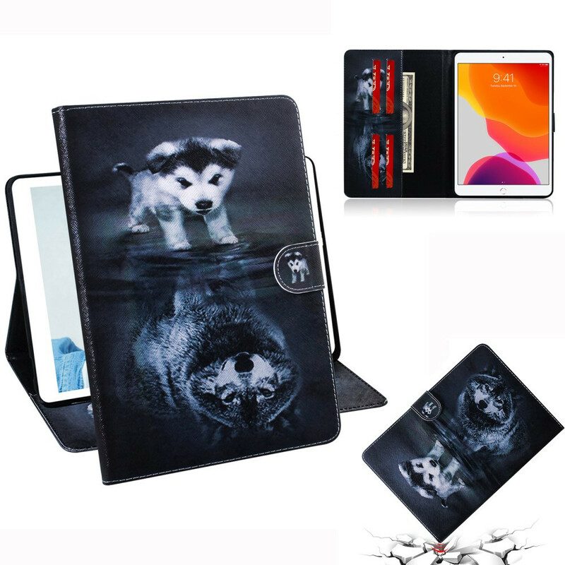 Custodia in pelle iPad 10.2" (2020) (2019) Cagnolino