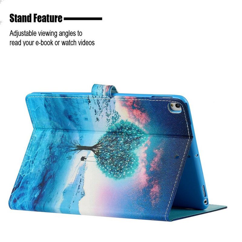 Custodia in pelle iPad 10.2" (2020) (2019) Cuore Dell'albero