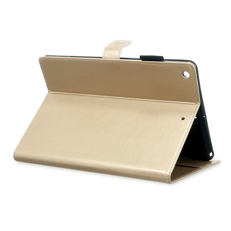 Custodia in pelle iPad 10.2" (2020) (2019) Effetto Pelle Con Farfalle Diamantate