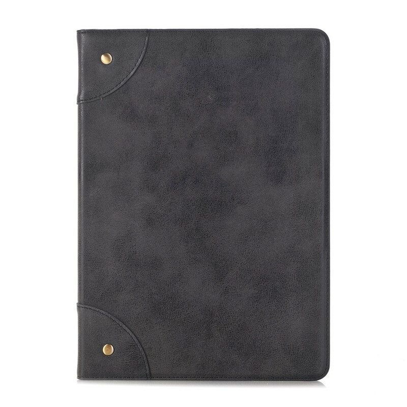 Custodia in pelle iPad 10.2" (2020) (2019) Effetto Pelle Retrò Con Rivetti