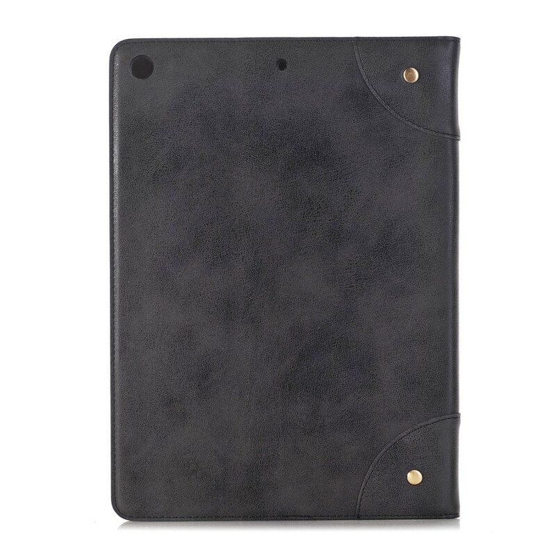 Custodia in pelle iPad 10.2" (2020) (2019) Effetto Pelle Retrò Con Rivetti