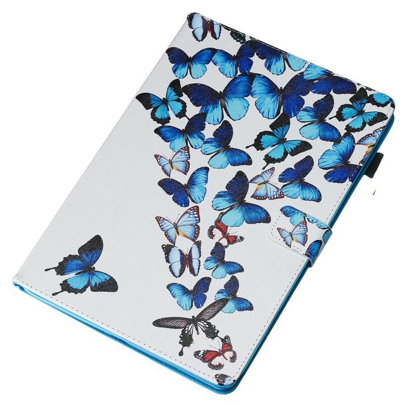 Custodia in pelle iPad 10.2" (2020) (2019) Farfalle In Volo