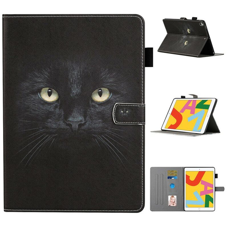 Custodia in pelle iPad 10.2" (2020) (2019) Gatto Nero