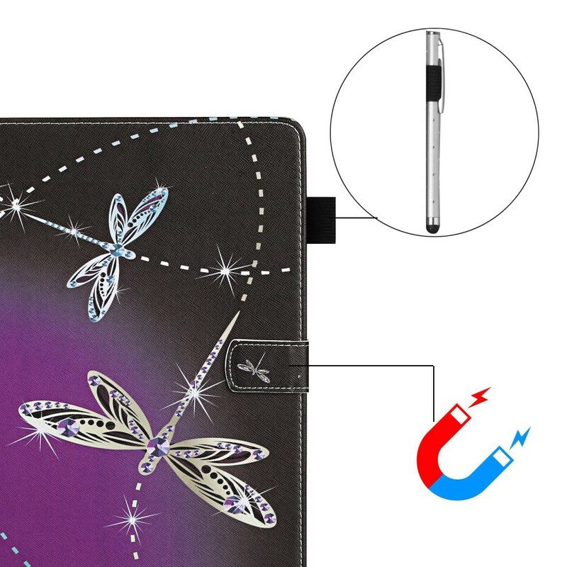 Custodia in pelle iPad 10.2" (2020) (2019) Libellule