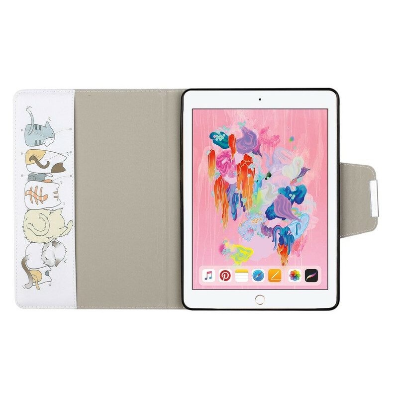 Custodia in pelle iPad 10.2" (2020) (2019) Mucchio Di Gatti