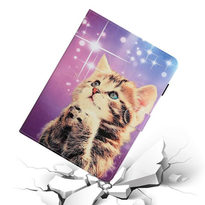 Custodia in pelle iPad 10.2" (2020) (2019) Stelle Gattino