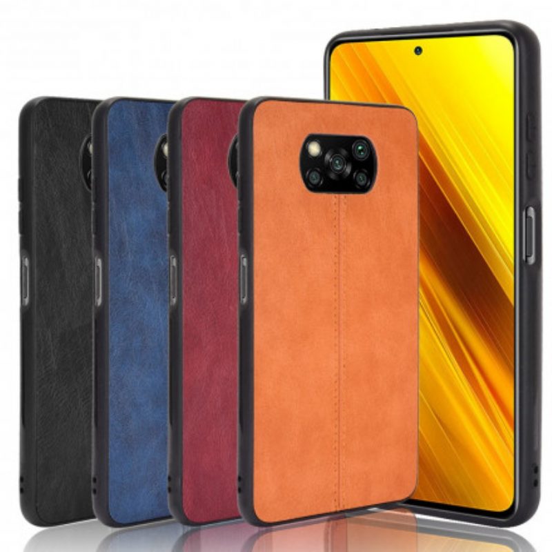 Cover Poco X3 / X3 Pro / X3 NFC Effetto Pelle Couture