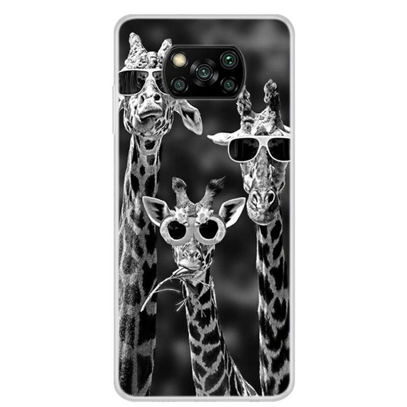 Cover Poco X3 / X3 Pro / X3 NFC Giraffe Con Gli Occhiali