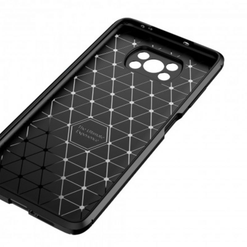 Cover Poco X3 / X3 Pro / X3 NFC Struttura Flessibile In Fibra Di Carbonio