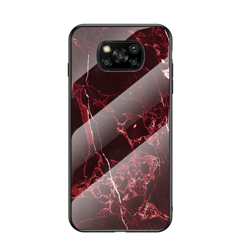 Cover Poco X3 / X3 Pro / X3 NFC Vetro Temperato Colori Marmo