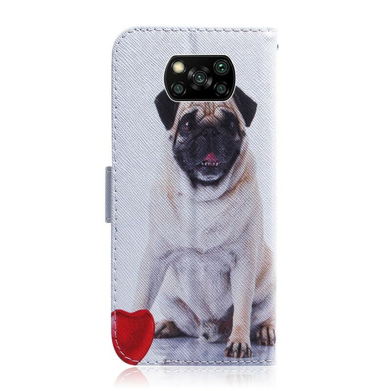 Custodia A Portafoglio Poco X3 / X3 Pro / X3 NFC Cane Carlino