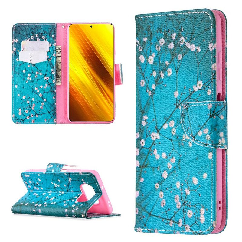 Custodia in pelle Poco X3 / X3 Pro / X3 NFC Albero In Fiore