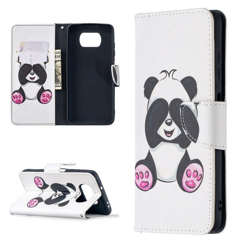 Custodia in pelle Poco X3 / X3 Pro / X3 NFC Divertimento Panda