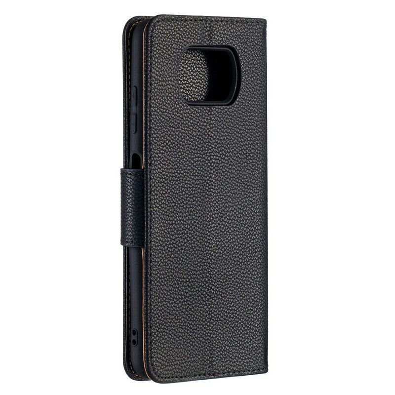 Custodia in pelle Poco X3 / X3 Pro / X3 NFC Folio Cover Litchi Rabat Obliquo