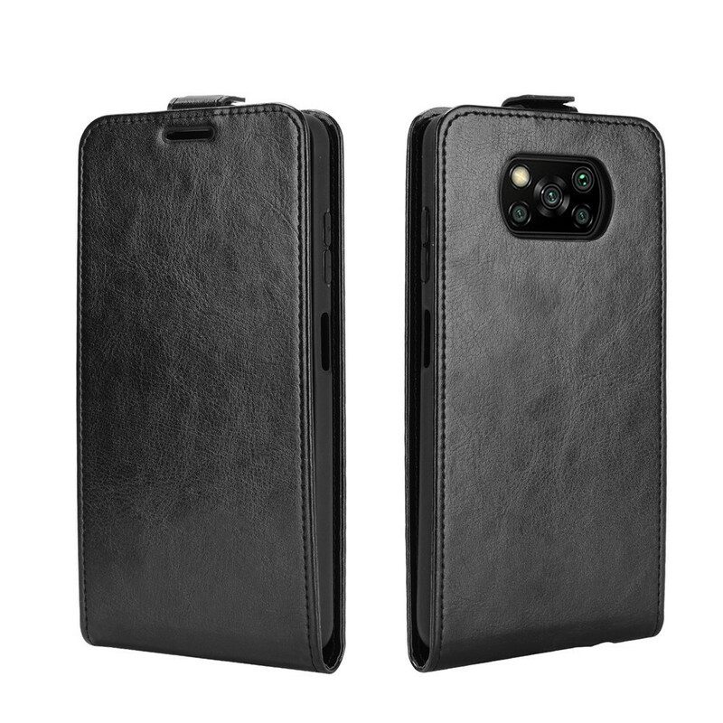 Custodia in pelle Poco X3 / X3 Pro / X3 NFC Folio Cover Patta Verticale Effetto Pelle