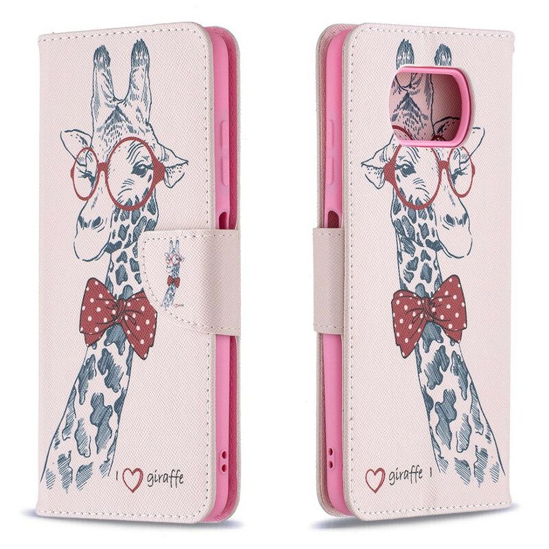 Custodia in pelle Poco X3 / X3 Pro / X3 NFC Giraffa Intelligente