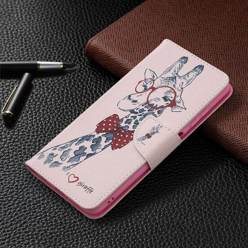 Custodia in pelle Poco X3 / X3 Pro / X3 NFC Giraffa Intelligente