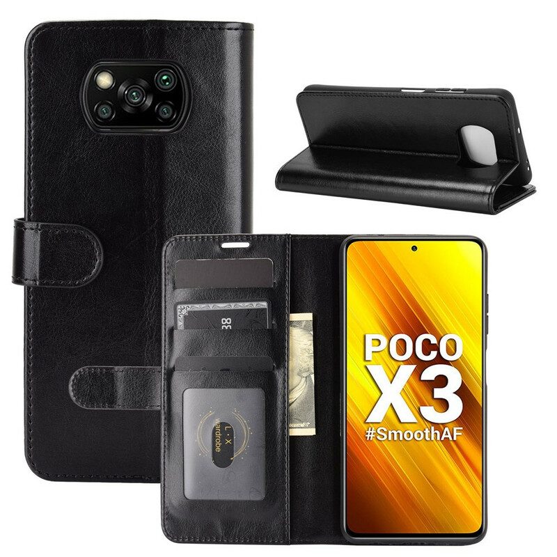 Custodia in pelle Poco X3 / X3 Pro / X3 NFC Ultra Ecopelle