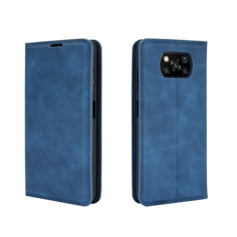 Folio Cover Poco X3 / X3 Pro / X3 NFC Custodia in pelle Effetto Pelle Morbida