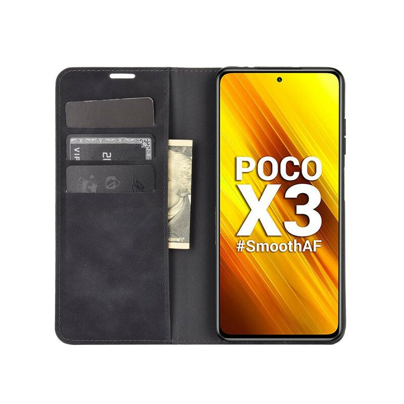 Folio Cover Poco X3 / X3 Pro / X3 NFC Custodia in pelle Effetto Pelle Morbida