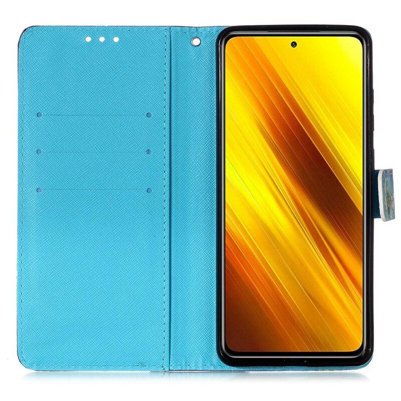 Folio Cover Poco X3 / X3 Pro / X3 NFC Farfalle Dorate