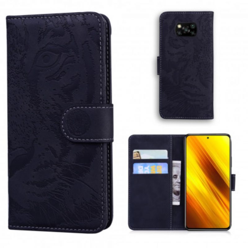 Folio Cover Poco X3 / X3 Pro / X3 NFC Stampa Faccia Di Tigre