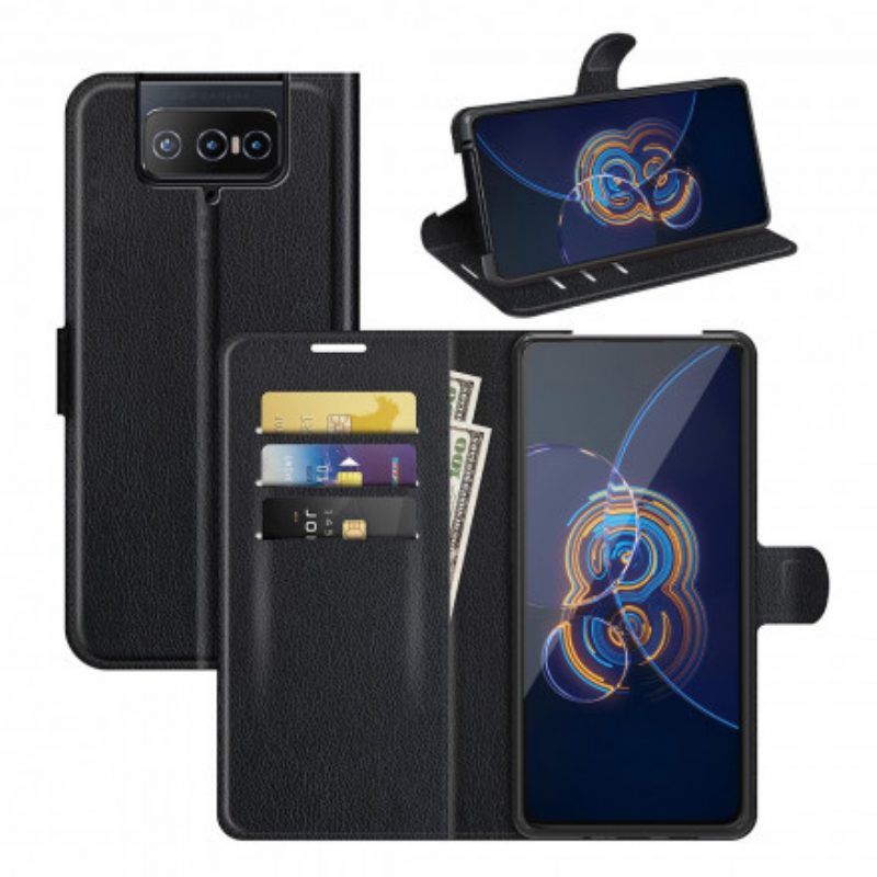 Folio Cover Asus Zenfone 8 Flip Custodia in pelle Ecopelle Classica