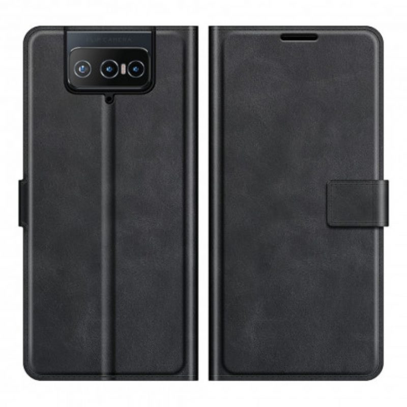 Folio Cover Asus Zenfone 8 Flip Custodia in pelle Ecopelle Sottile