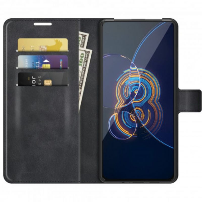 Folio Cover Asus Zenfone 8 Flip Custodia in pelle Ecopelle Sottile