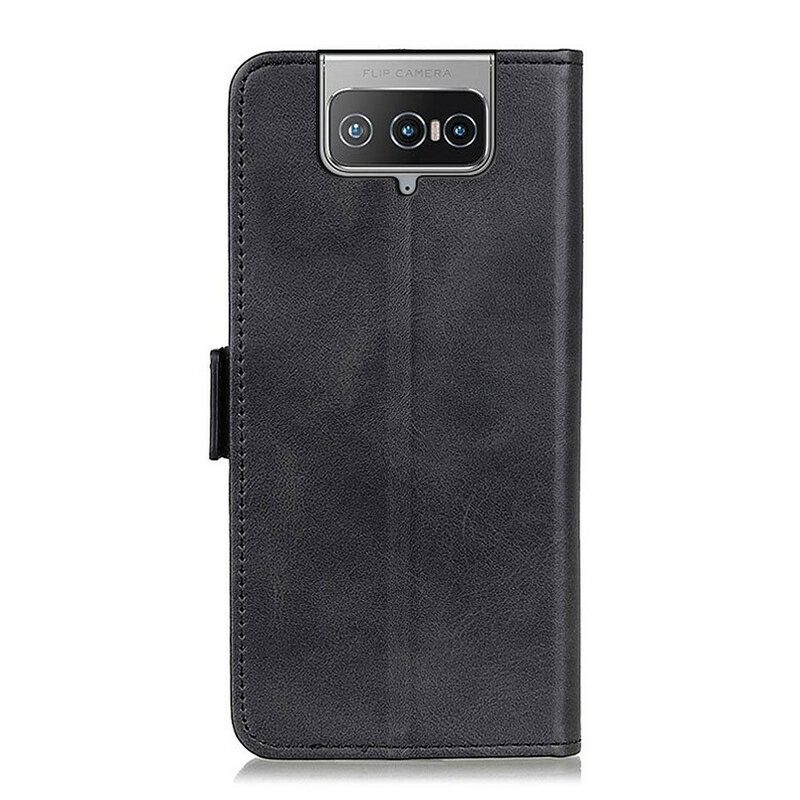 Folio Cover Asus Zenfone 8 Flip Custodia in pelle Flip Flap Doppio